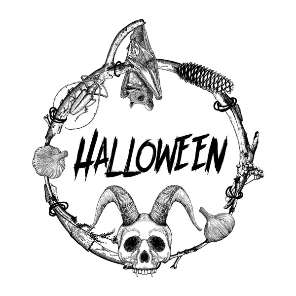 Halloween party sign and poster template — ストック写真