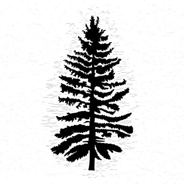 Silhouette of black pine tree Stock Vector by ©goldenshrimp 120306328