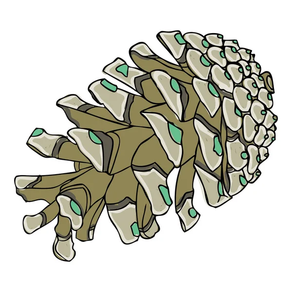 Hand getekende pine cone schets — Stockvector