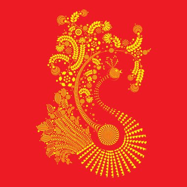 Son derece dekoratif horoz sembolü