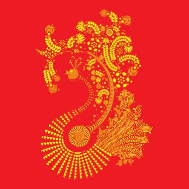 Son derece dekoratif horoz sembolü