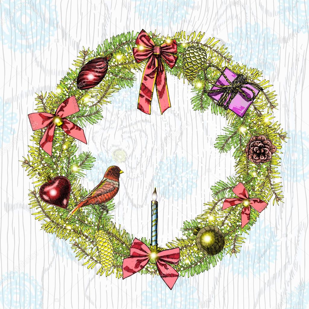 Christmas wreath frame Stock Photo by ©goldenshrimp 130429002