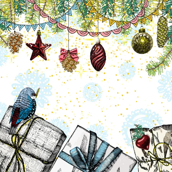 Winter holidays greeting card — Stock Photo, Image