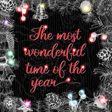 Winte tatil tebrik kartı