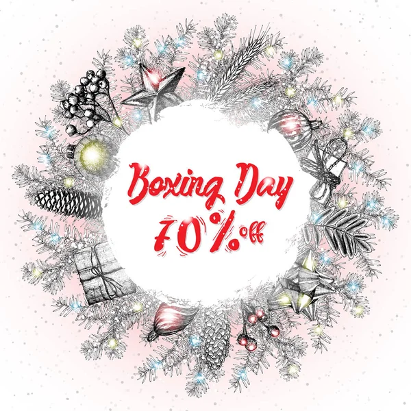 Boxing day sale banner template — Stock Vector
