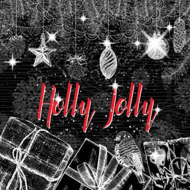 Winte tatil tebrik kartı