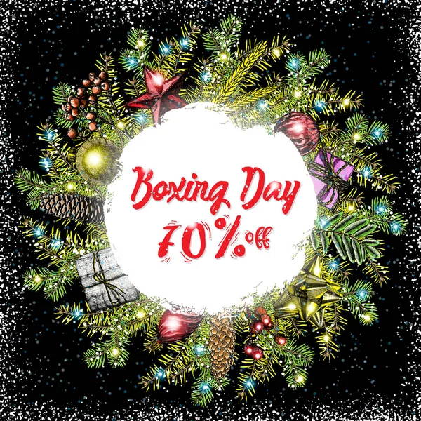 Boxing day sale poster template — Stock Photo, Image