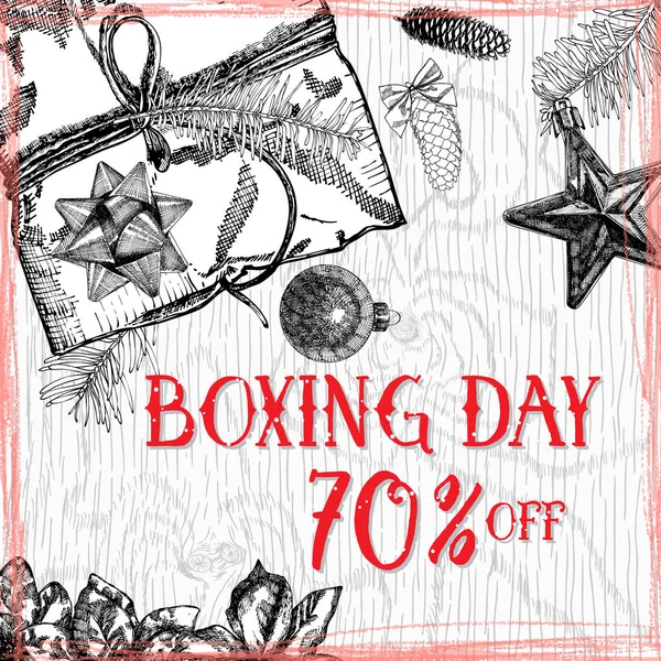 Bannière de vente de jour de boxe — Photo