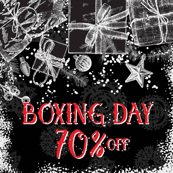 Banner de venta de día de boxeo — Foto de Stock