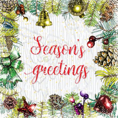 Kış tatil tebrik kartı