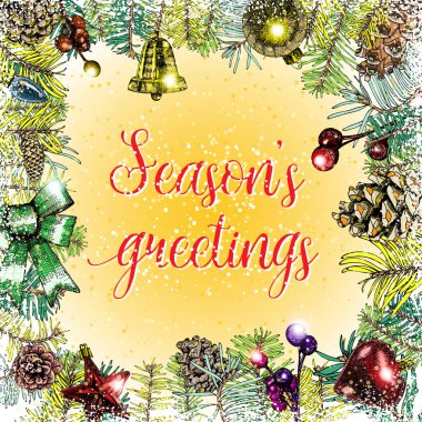 Kış tatil tebrik kartı