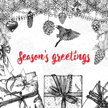 Kış tatil tebrik kartı