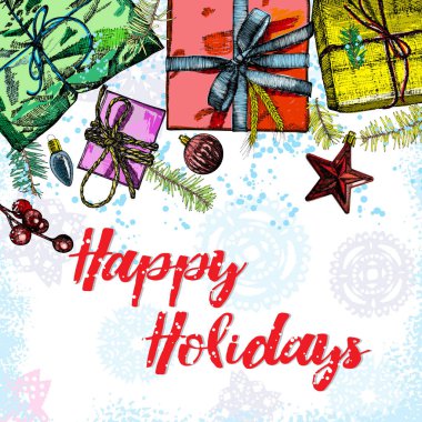 Kış tatil tebrik kartı