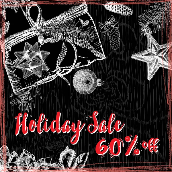 Bannière de vente de Noël — Image vectorielle