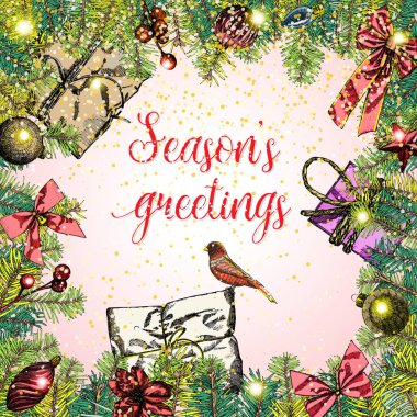 Sezonun tebrik kartı şablonu