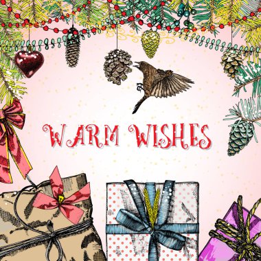 Kış tatil tebrik kartı