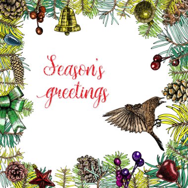 Kış tatil tebrik kartı