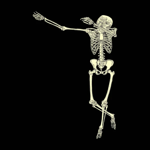 Ανθρώπινος σκελετός χορός — Διανυσματικό Αρχείο