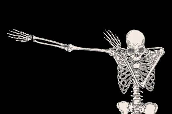 Ανθρώπινος σκελετός χορός — Διανυσματικό Αρχείο