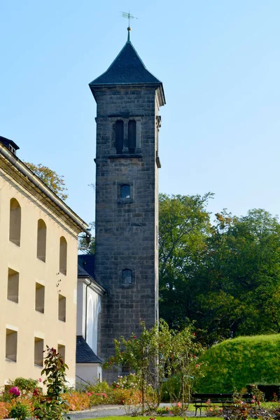 Templom Festung Konigstein erőd — Stock Fotó