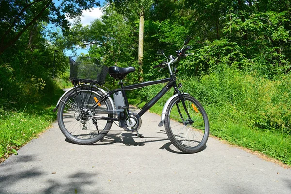Elektrisk cykel i canadisk park - Stock-foto