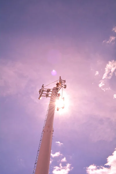 Telecommunication mast television antenna — Stock Photo, Image