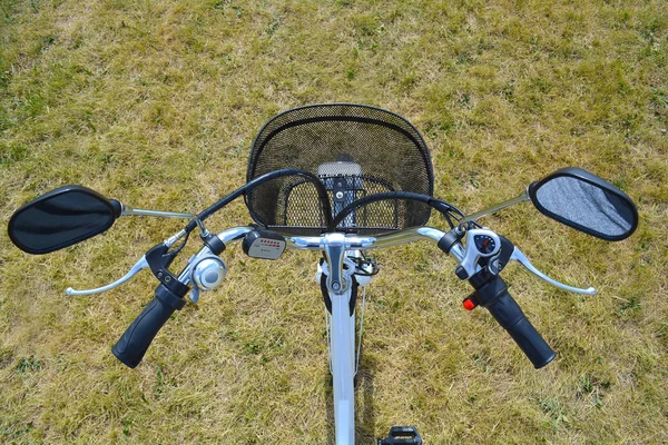 Electric bicycle rudder — Stock Photo, Image