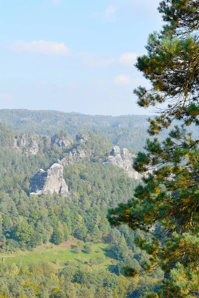 Elbe Sandstone Mountains view — Stock Photo, Image