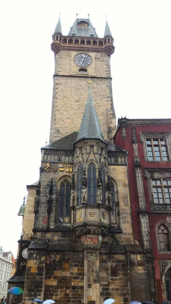 在布拉格天文钟的历史中世纪天文钟 — 图库照片