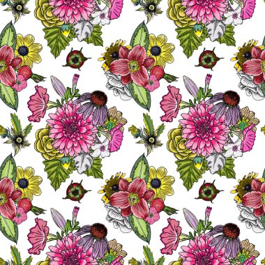 Çiçeklerle kusursuz desen