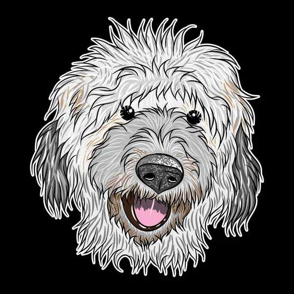 Ručně kreslené ilustrace pes — Stockový vektor