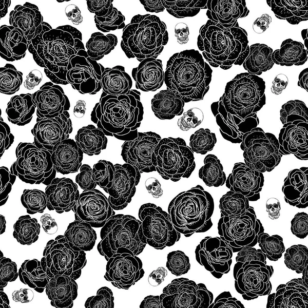 Roses bloom seamless pattern — Stock Vector