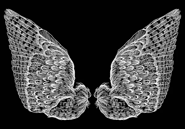 Paar Flügel — Stockvektor