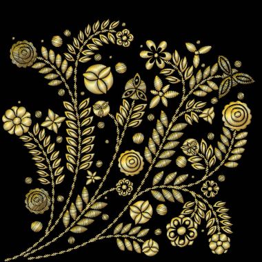 Nakış Basitleştirilmiş çiçek desenli