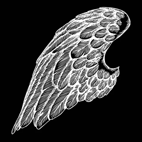 Oldtimer-Flügelillustration — Stockvektor
