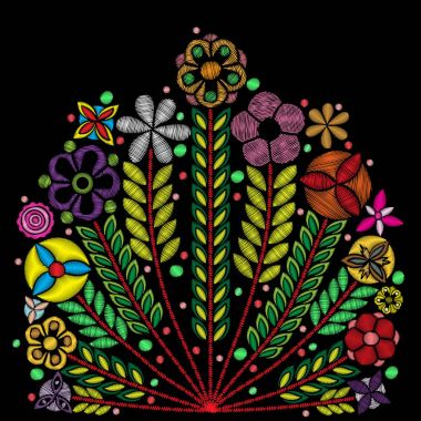 Çiçek nakış deseni