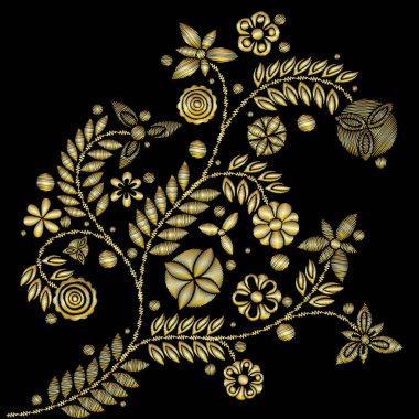 Çiçek nakış deseni