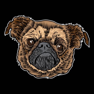 Çizilmiş köpek yavrusu illüstrasyon el
