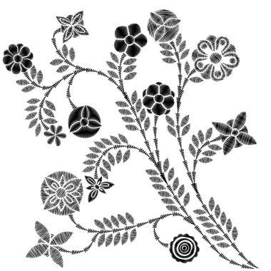 nakışı çiçek desenli
