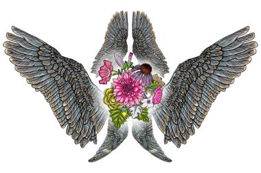 Melek kanatlı çiçekler