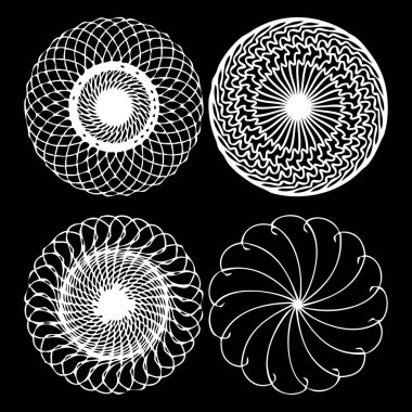 Mandala ile güzel yuvarlak set