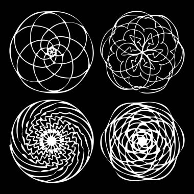 Mandala ile güzel yuvarlak set