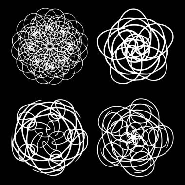 Mandala ile güzel yuvarlak set