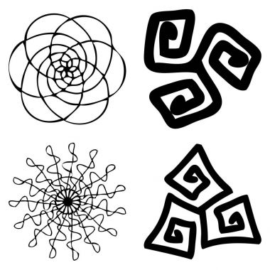 Mandala ile güzel yuvarlak set