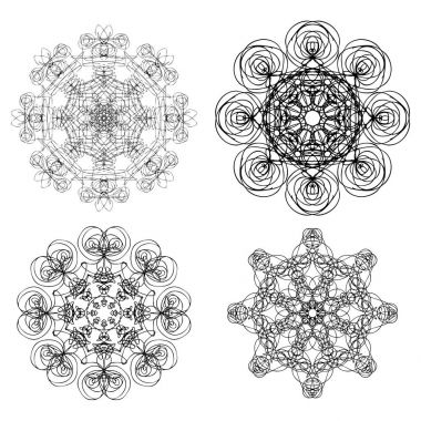 Mandala ile güzel yuvarlak set