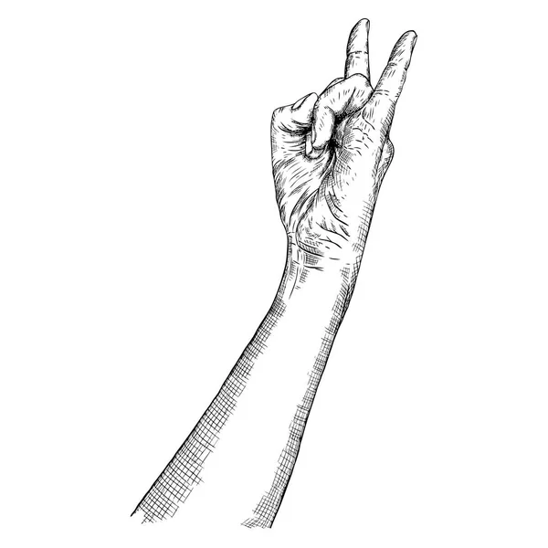 Hand gest upp — Stock vektor