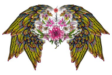 Melek kanatlı çiçekler