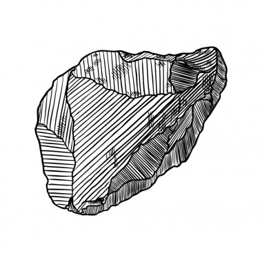Taş gerçekçi el çizilmiş kroki