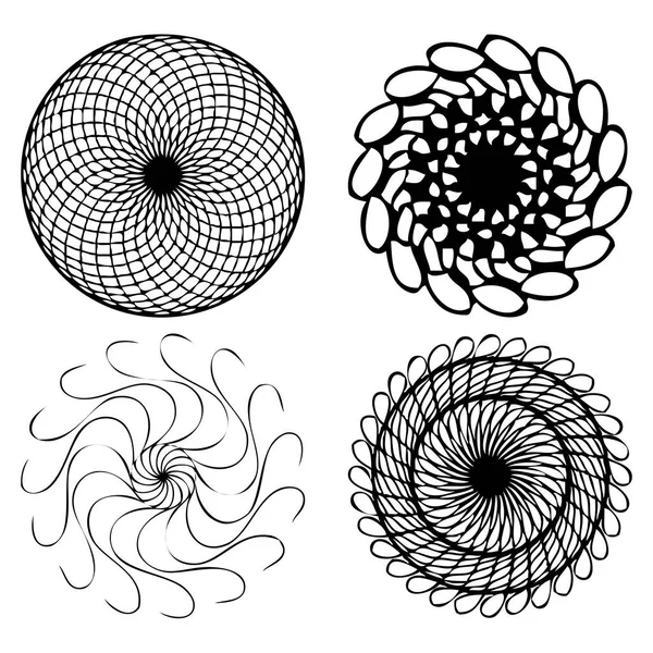 Набор симметричных элементов графического дизайна — стоковый вектор