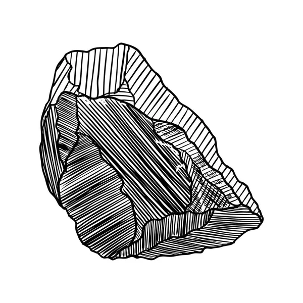 Realista boceto dibujado a mano de piedra — Vector de stock